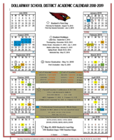 2018-2019 ACADEMIC CALENDAR WITH 2-HOUR EARLY DISMISSAL DATES