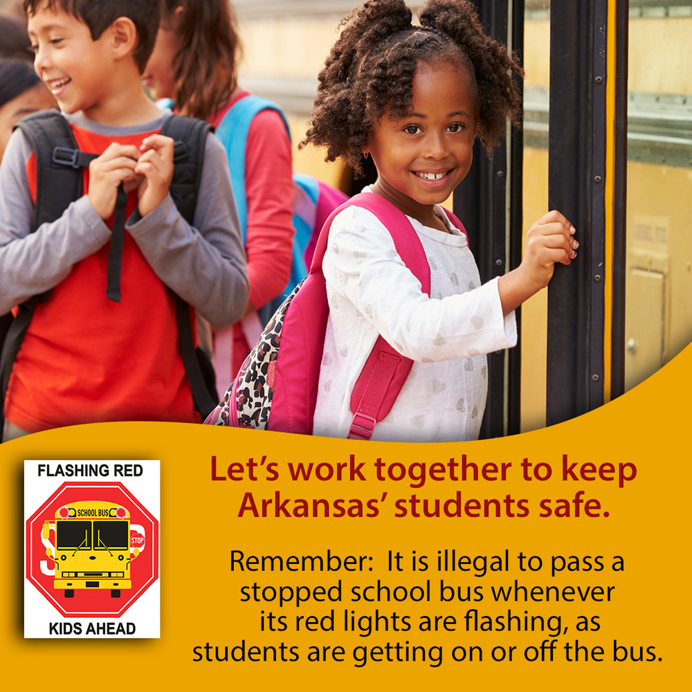 REMINDER-FLASHING RED...KIDS AHEAD!