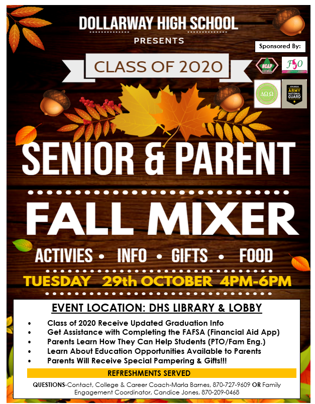 SENIOR & PARENT FALL MIXER