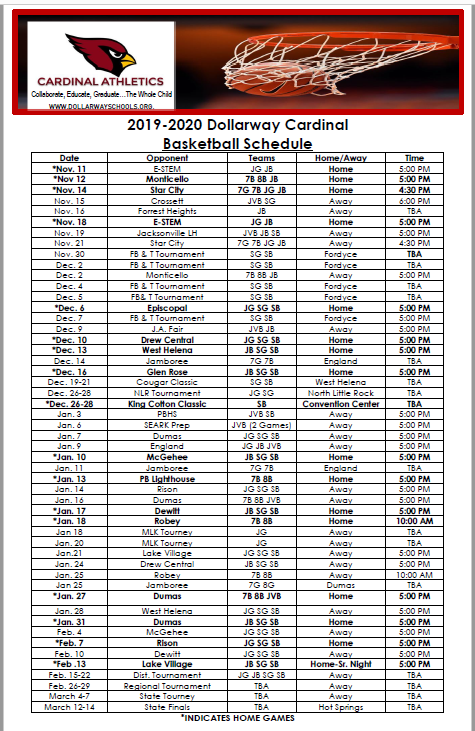 CARDINAL BASKETBALL SEASON IS HERE!!!