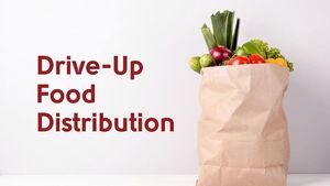 DRIVE-UP FOOD DISTRIBUTION