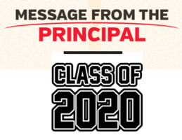 MESSAGE FOR THE CLASS OF 2020